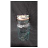 Lightning Mason jar, with glass lid, 6"