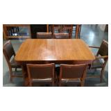 Dining table and six chairs. All chairs need to