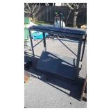 3 piece lot metal storage shelf, outdoor candle,