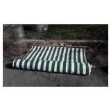 Green and white hammock