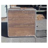 2 folding tables and One side table