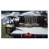 Group of furniture and counter tops: chairs,