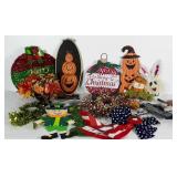Holiday Decor lot: Christmas, Easter Halloween &
