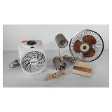 Two desk fans and a Vornado high intensity