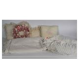 Textiles: 2 queen sized bed spreads. One is