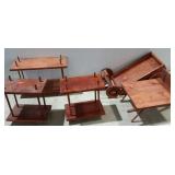 Woodcrafts. Small shelves or risers, doll size