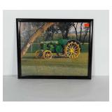 John Deere picture in frame. Measures 17x21