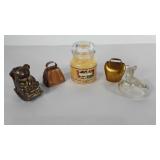 Yankee Candle, dresser powder dish dog top,