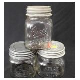 Canning jars, Kerr self sealing wide mouth, Drey