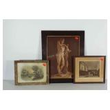 Early framed prints. Sizes range from 16 x12