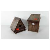 Two bird houses, 7" and 8.5"