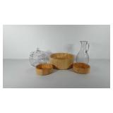 Kitchenwares, includes glass pumpkin jar (6"),