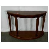 Half moon table, 16 x 47 x 33, one drawer