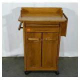 Kitchen microwave stand, 34" tall, knife pocket,