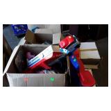 Skid lot: Toys, racetrack, trucks, Hello Kitty,