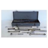 Toolbox and contents, mostly sockets and box