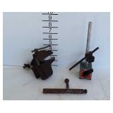 Miscellaneous group, rifle bolt, vise clamp, and
