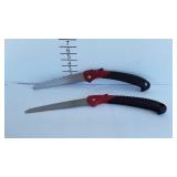 Two hand pruning saws, 9" blades