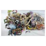 Large bag of costume jewelry and beads