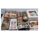 holiday ornaments, some are vintage, nice