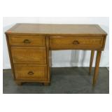 Student desk, four drawer, left side pedestal.