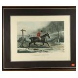 Fox hunting engraving print, "A Pleasant Ride