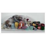 Large bag of yarn. Varying textures and colors.