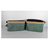 Decorative burlap storage bins, Store It by