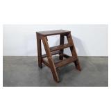 Oak steps stool, solid and sturdy, 19x19x21
