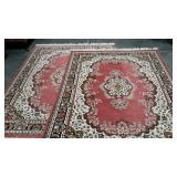 Two matching area rugs, color described as
