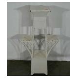 Plant stand, painted wood, 40" tall, chips as