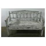 Bench, distressed paint, 52" long,