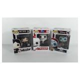 Three unopened funko pop vinyl figures, includes