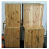 Pine cabinets,  unfinished, two sizes (3 ) 12 x