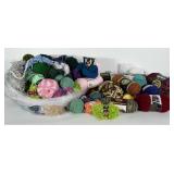 Large bag of yarn. Varying textures and colors.