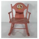 Wooden doll rocking chair, 13"