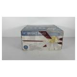 Bright brass ceiling fan with light housing, 52"