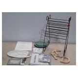 Crafting group, wooden letters, artist palettes,