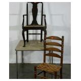 Two chairs and a card table, project group,