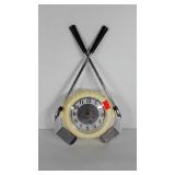 Golf themed poly clock, battery operated,