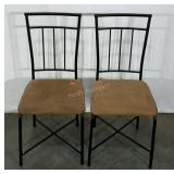 Two tubular steel chairs, SELLER CODE LW