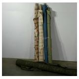 Five bolts of upholstery fabric
