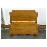 Twin maple bed frame,  head and footboard,