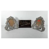 Home decor, two matching floral picture frames