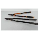 Tools, two bypass loppers, one 24" and one 26"