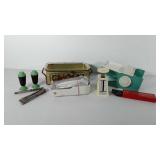 Kitchenwares, includes salt and pepper shakers,