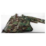 Two military camouflage coats, one is size
