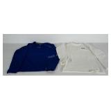 2 Under Armour long sleeved shirts. Blue is size