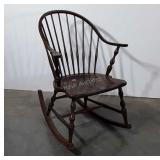 Windsor style rocker, back stands 33" tall, one