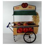 Fresh apple decorative cart, 11" x 19" x 23"
